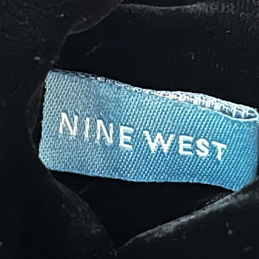 Nine West Silk Blend Velour Velvet Scarf Black Ruched Stretch